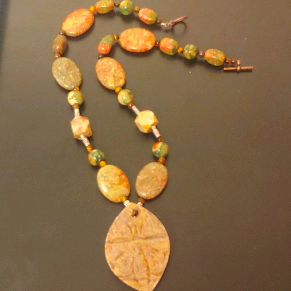 All natural stone necklace